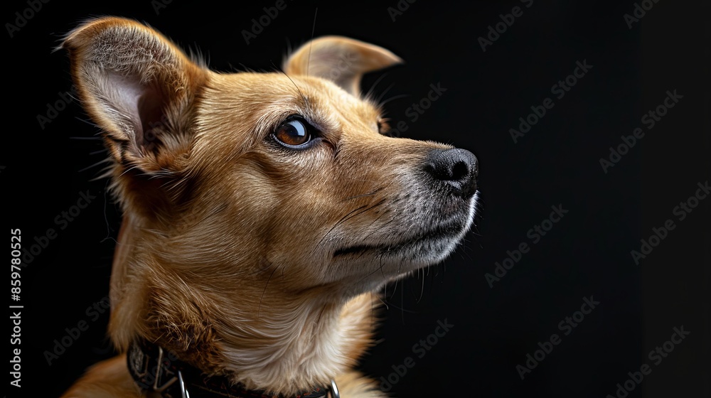a dog with a dog collar a dog with a dog collar