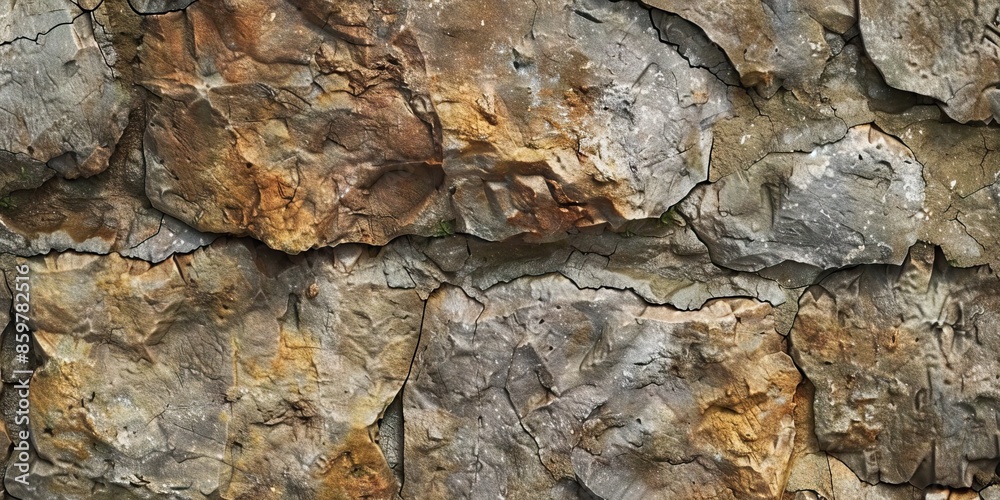 Rustic Stone: Close-Up Texture of Rough Stone Surface, featuring Earthy Tones and Weathered Texture Rustic Stone: Close-Up Texture of Rough Stone Surface, featuring Earthy Tones and Weathered Texture