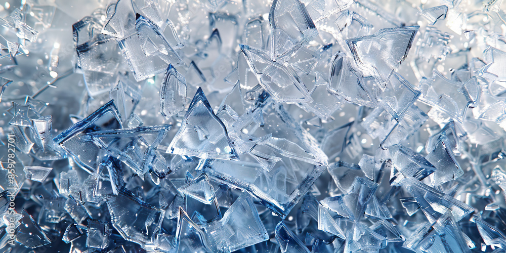 Icy Crystals: Close-Up Texture of Frosty Ice Crystals, highlighting Crisp Details and Crystal Clarity. Icy Crystals: Close-Up Texture of Frosty Ice Crystals, highlighting Crisp Details and Crystal Clarity.