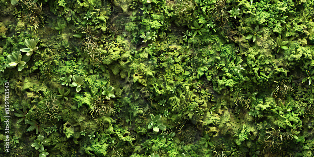 Mossy Growth: Close-Up Texture of Mossy Surface, featuring Green Hues and Soft Moss Texture Mossy Growth: Close-Up Texture of Mossy Surface, featuring Green Hues and Soft Moss Texture