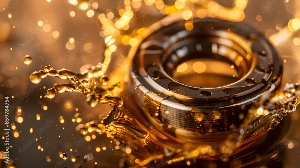 Lubricate motor oil and Gears. Oil wave splashing in Car engine with lubricant oil. Concept of Lubricate motor oil and Gears. Lubricate motor oil and Gears. Oil wave splashing in Car engine with lubricant oil. Concept of Lubricate motor oil and Gears.