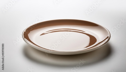 plate with nothing on it placed alone on a white background