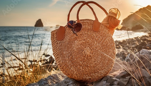 wattled handmade summer bag tren stylish accessory photo