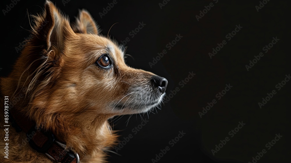 a dog with a dog collar a dog with a dog collar