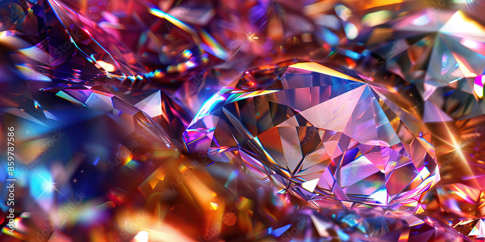 Sparkling Gemstone: Close-Up Texture of Faceted Gem, Capturing Light Reflections and Color Variations. Sparkling Gemstone: Close-Up Texture of Faceted Gem, Capturing Light Reflections and Color Variations.