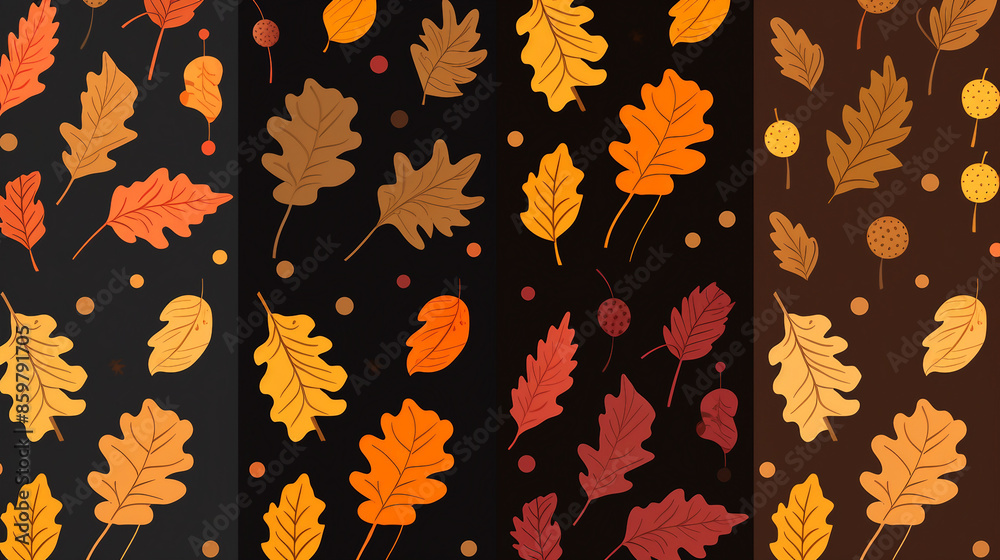 seamless pattern with leaves vector