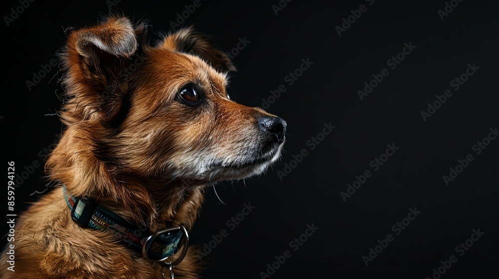 a dog with a dog collar a dog with a dog collar