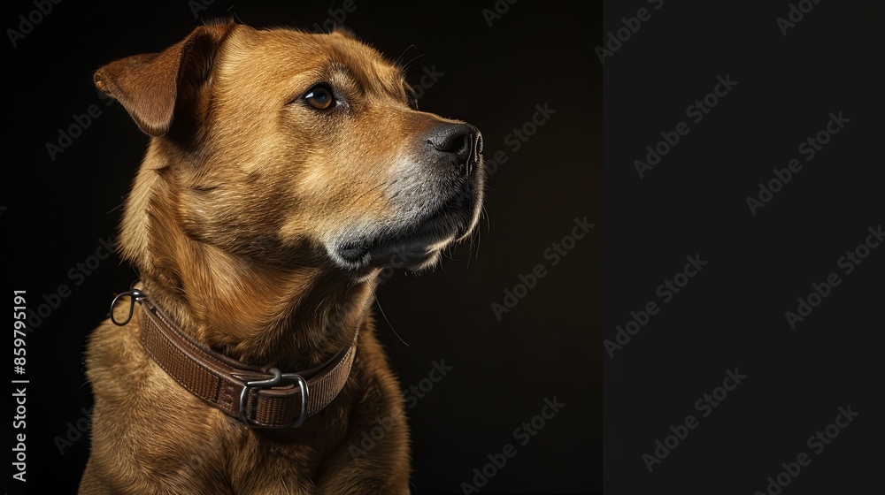 a dog with a dog collar a dog with a dog collar