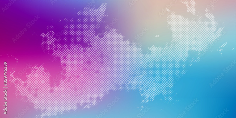 Obraz premium Moder sport backdrop, Dots halftone in two color pattern gradient grunge texture background