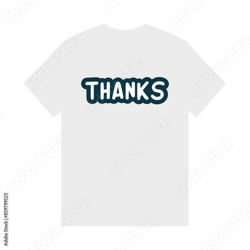 thanks tshirt fashion sticker vector illustration template design