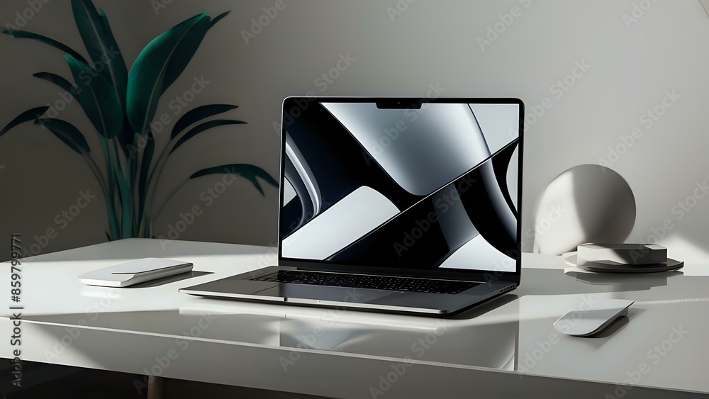 Modern Workspace with Sleek Laptop
Modern Workspace with Sleek Laptop