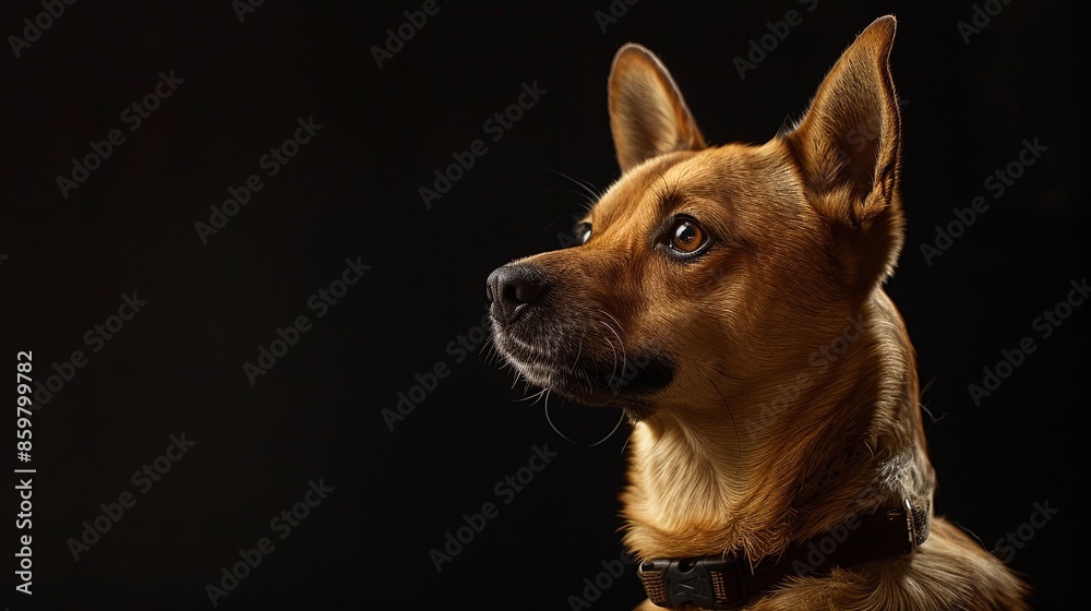 a dog with a dog collar a dog with a dog collar
