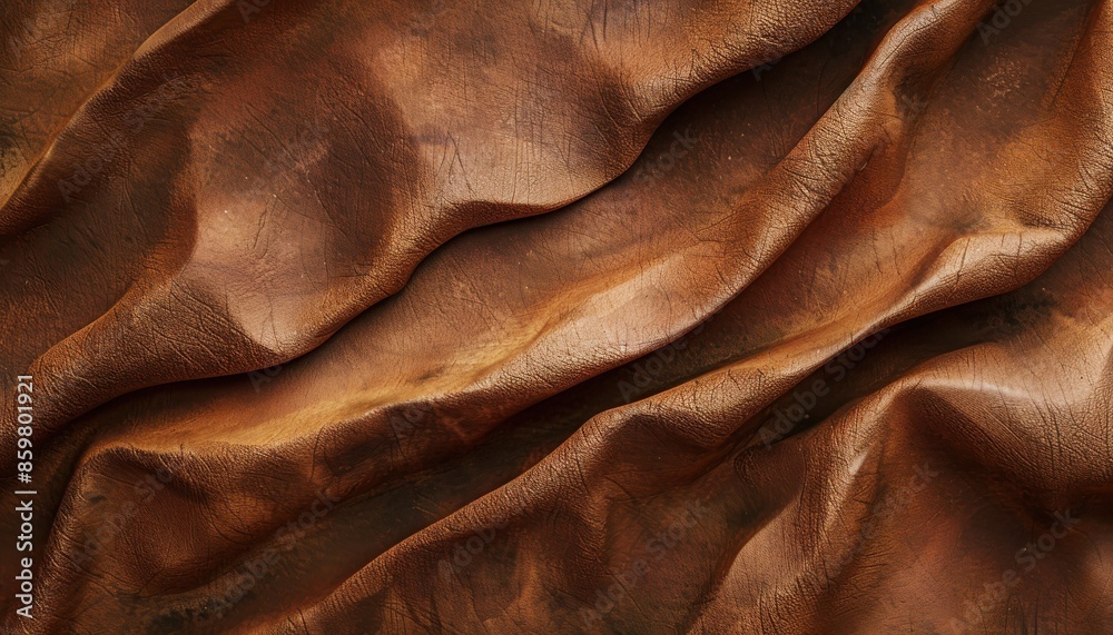 Close-up of brown leather texture with wrinkles and folds, showcasing rich, warm hues and natural patterns, perfect for background use. Close-up of brown leather texture with wrinkles and folds, showcasing rich, warm hues and natural patterns, perfect for background use.
