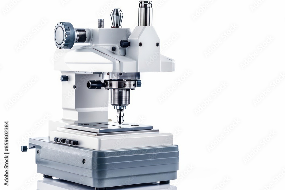 A milling machine ready for operation on a stark white background A milling machine ready for operation on a stark white background
