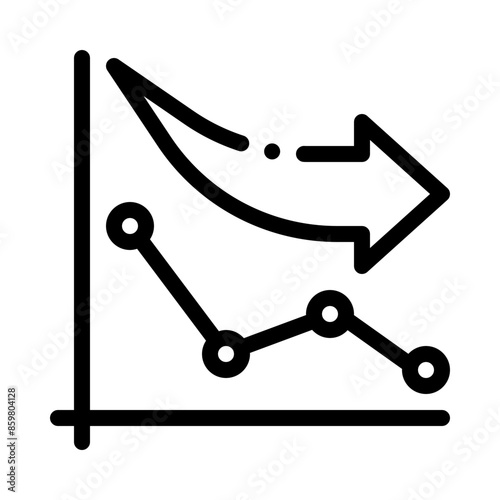 recession line icon