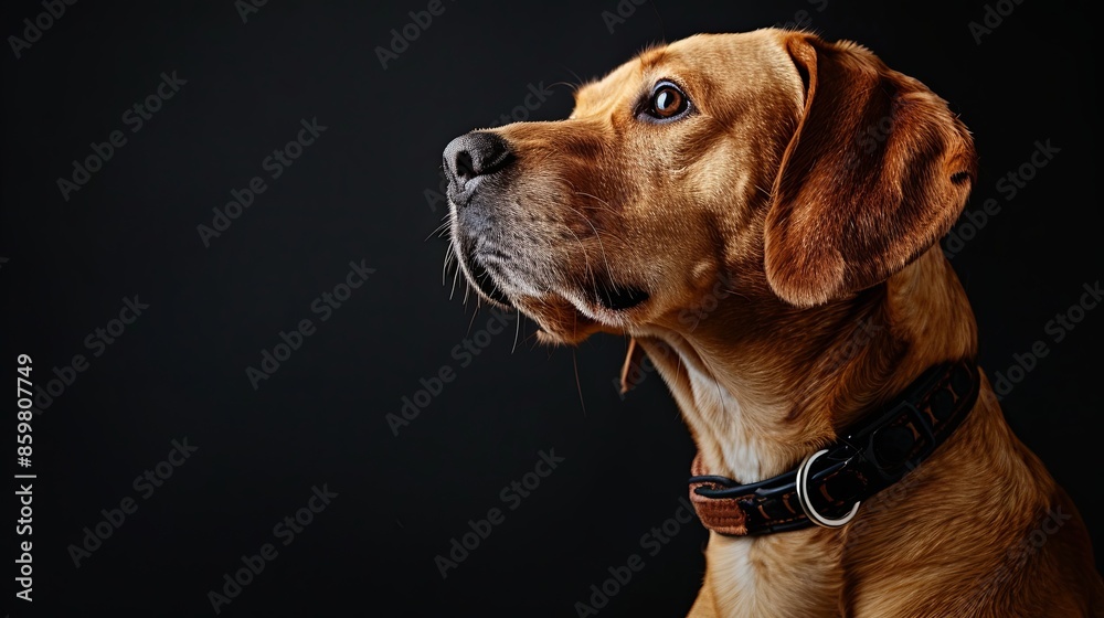 a dog with a dog collar a dog with a dog collar