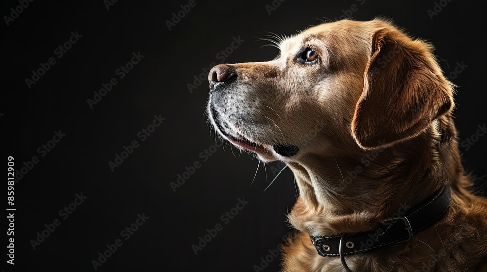 a dog with a dog collar a dog with a dog collar