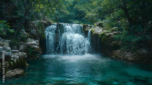 Exploring Beautiful Waterfalls and Scenic Forest Landscapes||waterfall in the forest