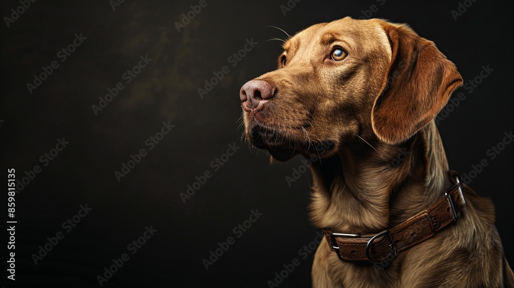 a dog with a dog collar a dog with a dog collar