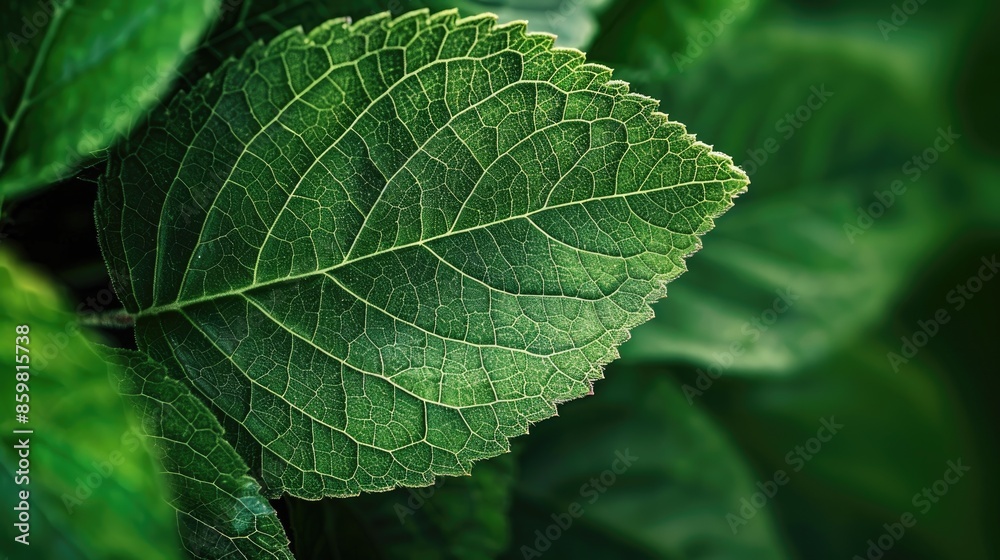 Close up green leaf for fresh and natural wallpaper concept Close up green leaf for fresh and natural wallpaper concept