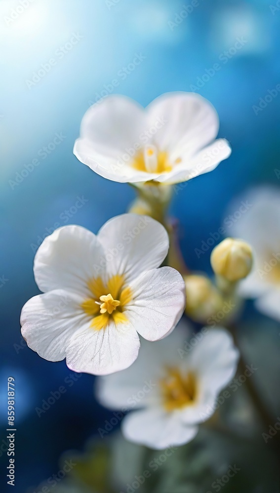 Beautiful White Anemones in Spring. Made with Generative AI Technology Beautiful White Anemones in Spring. Made with Generative AI Technology