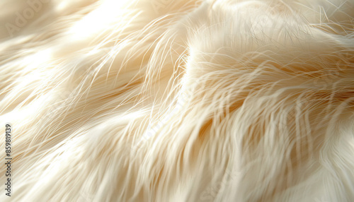 Fur is the soft, luxurious texture of nature's warmth: Depict a close-up of fur, with its soft and luxurious texture symbolizing warmth and comfort