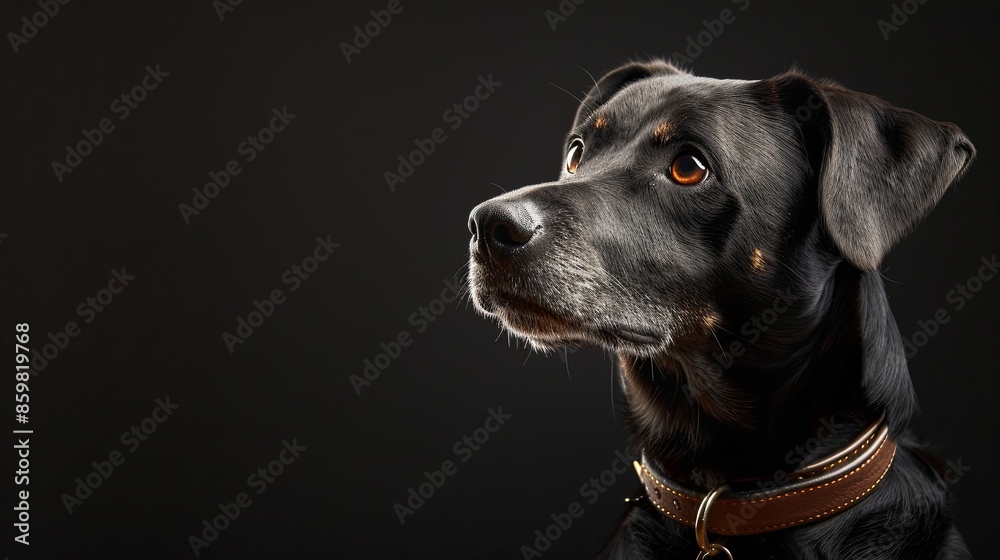a dog with a dog collar a dog with a dog collar
