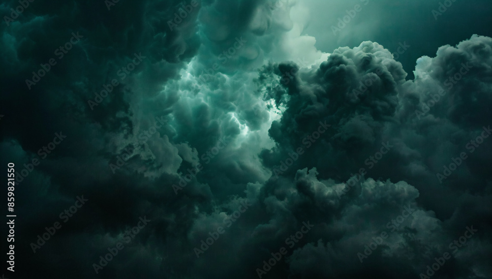 a dark cloud filled sky with a plane flying in the distance a dark cloud filled sky with a plane flying in the distance