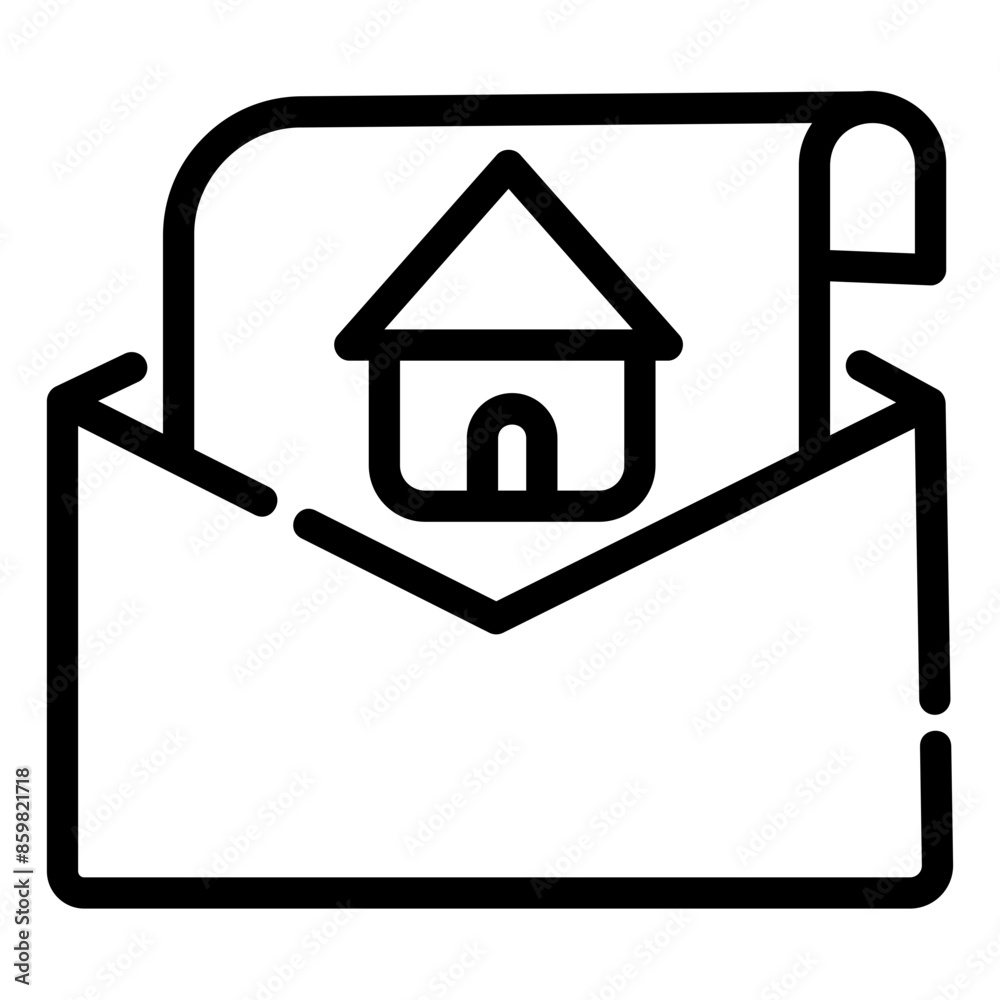 Obraz premium email outline icon