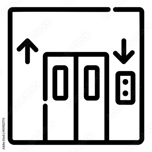 lift outline icon