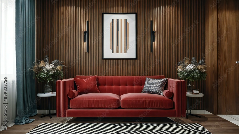 Fototapeta premium living room interior with sofa