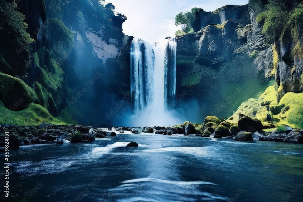 the AI Image Generator, Natural wonders paradise digital painting illustration the AI Image Generator, Natural wonders paradise digital painting illustration