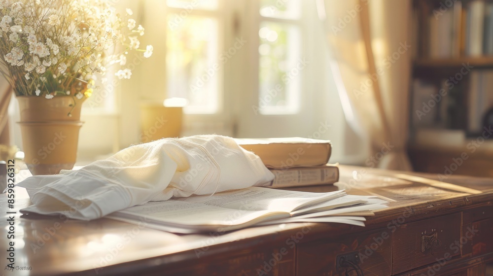 Sunlight Illuminates a Tranquil Study Space Sunlight Illuminates a Tranquil Study Space