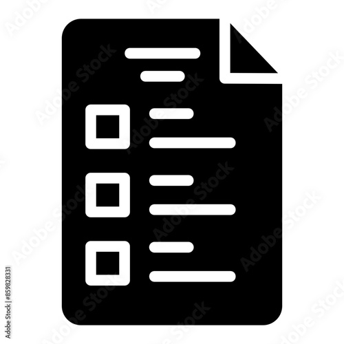 exam glyph icon