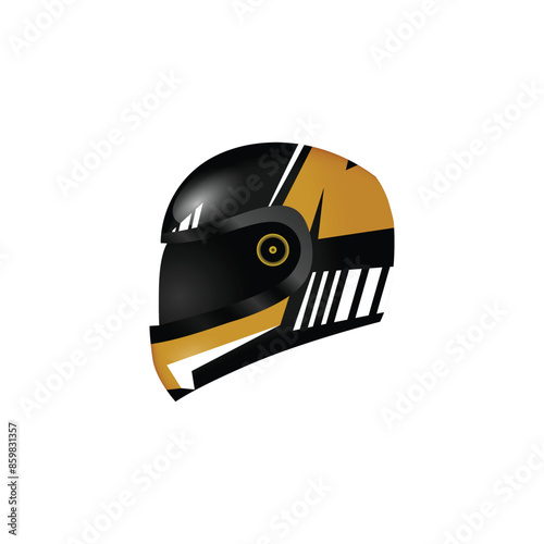 Sport racing motorcycle helmet vector graphic