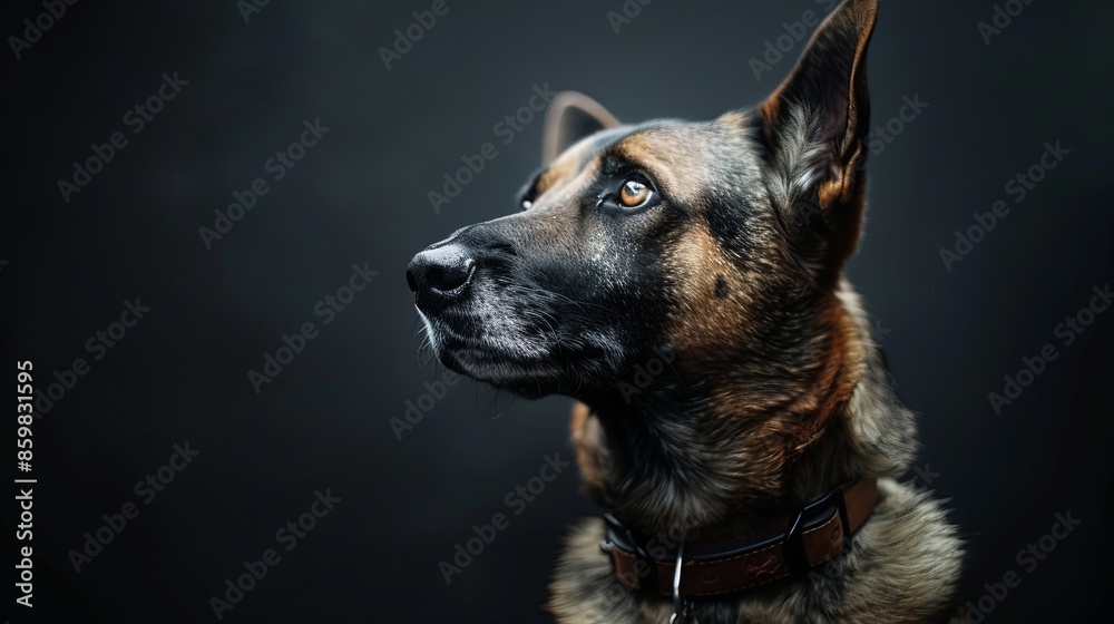 a dog with a dog collar a dog with a dog collar
