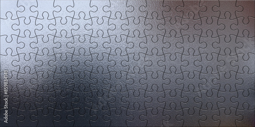 Puzzle jigsaw silver metallic texture stock illustration background.