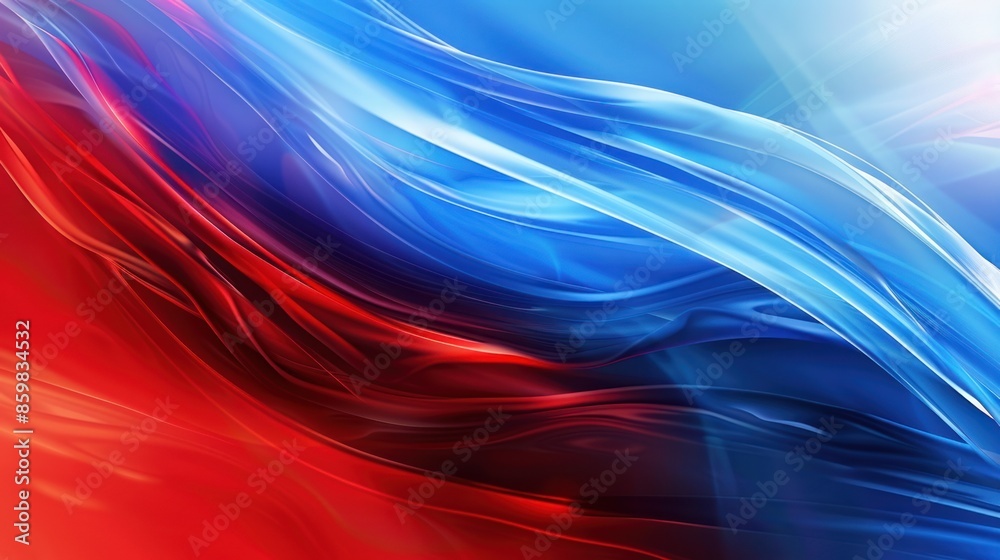 Abstract blue and red waves background. Abstract blue and red waves background.