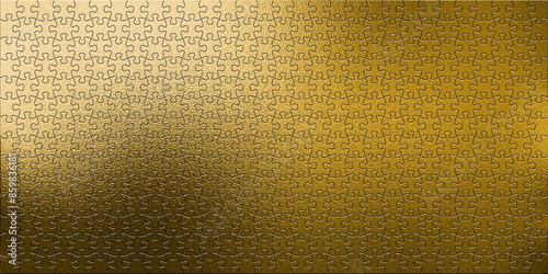 Gold surface texture jigsaw puzzle background illustration.