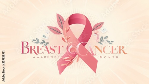 Obraz na płótnie Breast Cancer Awareness Month BCAM is celebrated every October w salonie