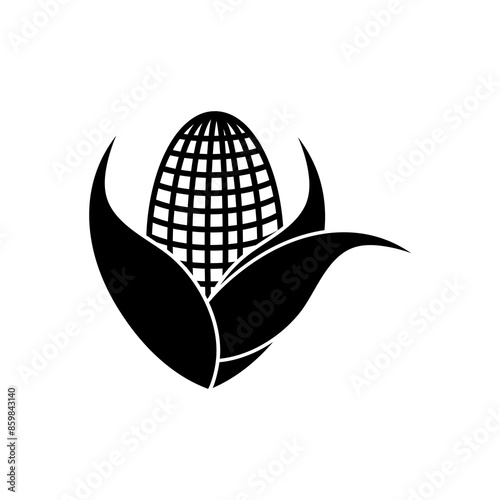 Maize icon vector. simple flat black Maize illustration for web and app on white background..eps