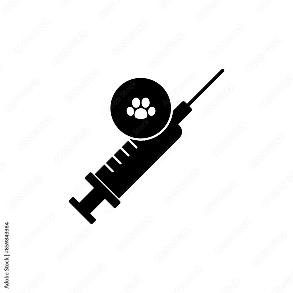 Pet vaccine icon. simple flat black illustration for web and app on white background..eps Pet vaccine icon. simple flat black illustration for web and app on white background..eps