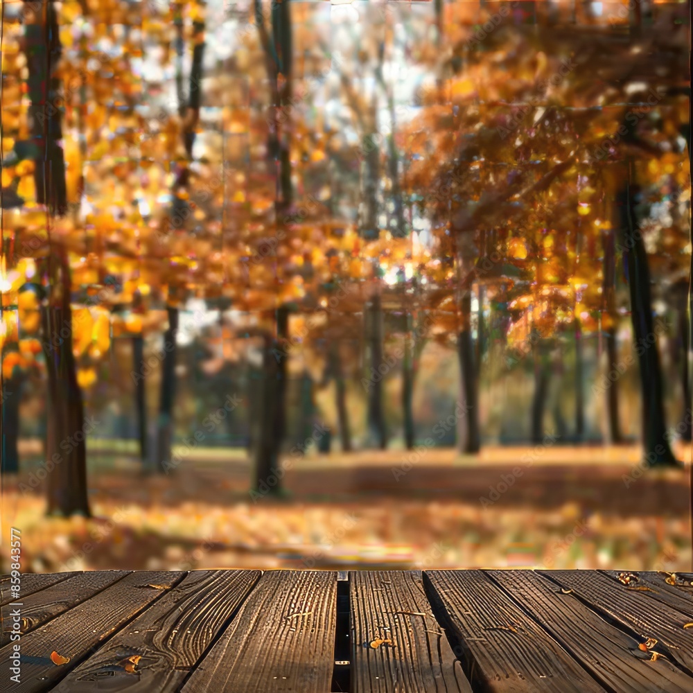 Empty Wooden Table in Front of Forest Empty Wooden Table in Front of Forest