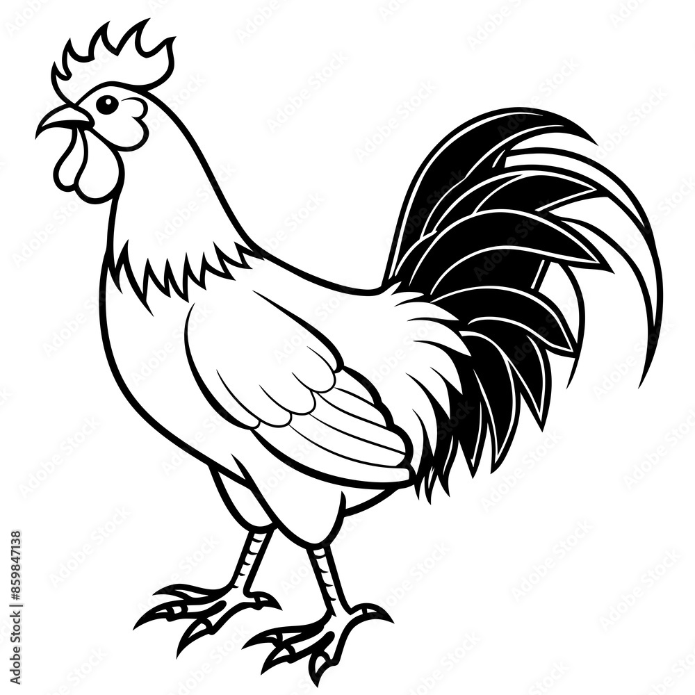 Pet roisie hen Animals vector illustration Pet roisie hen Animals vector illustration