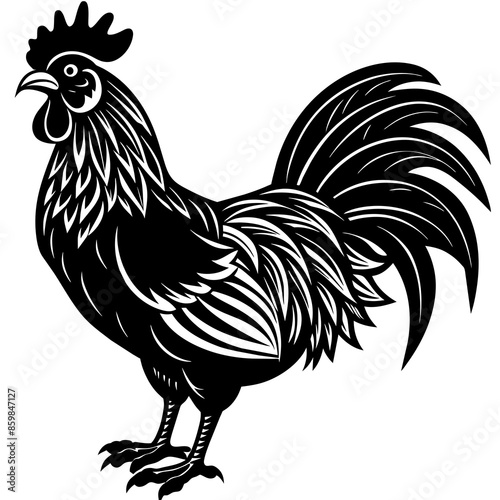 Pet roisie hen Animals vector illustration 