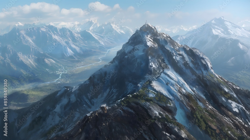 Fototapeta premium landscape with snow