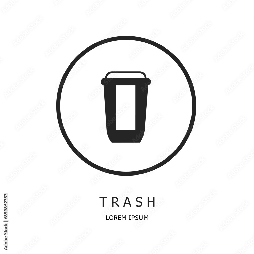 Logo vector design for business. Trash logos. Logo vector design for business. Trash logos.
