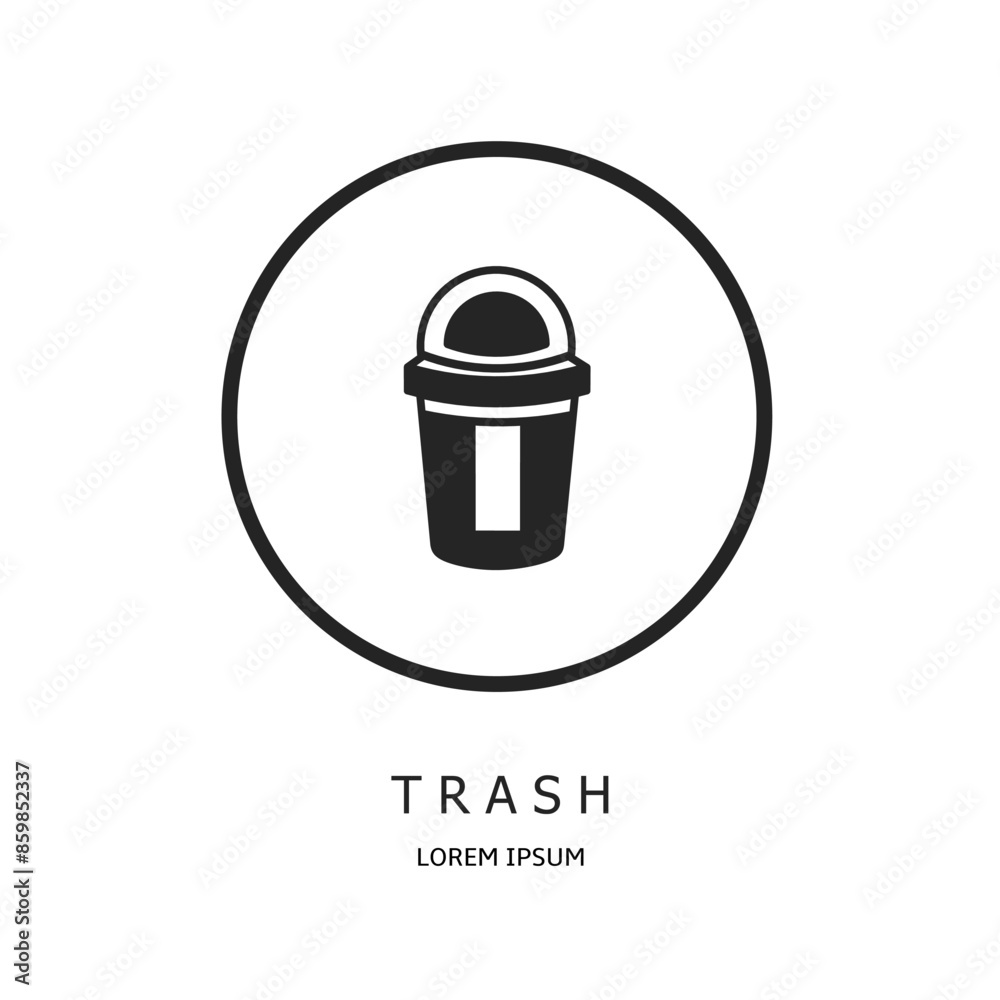 Logo vector design for business. Trash logos. Logo vector design for business. Trash logos.