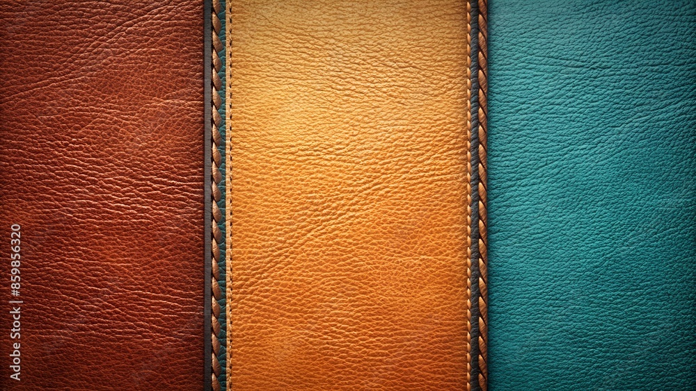 Fototapeta premium Leather Texture Background in Three Colors