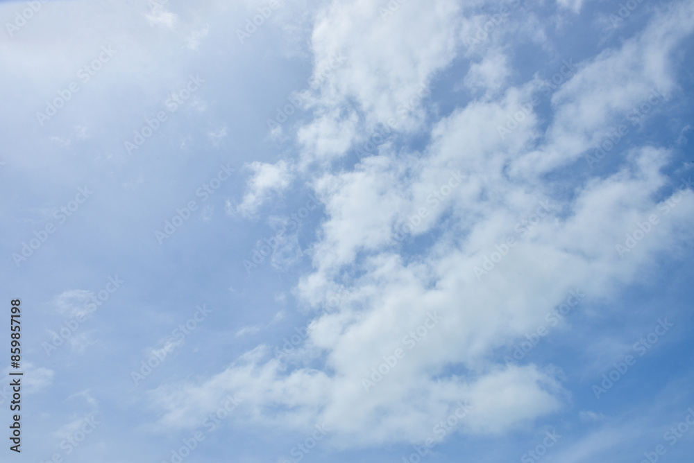 Pastel Colorful sky and cloud white. Beautiful afternoon bule sky and cloud white. 